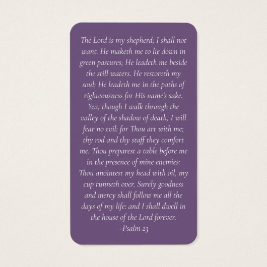 牡丹フローラのハート記念祈りの言葉カード (裏面)