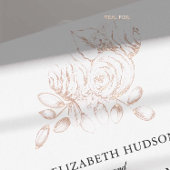 牡丹フローラアートスケッチバラクラシック金ゴールド結婚ズ 箔招待状