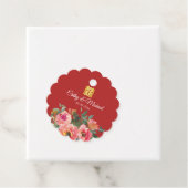 牡丹フローラダブル中国のハピ結婚ネス赤 フェイバータグ (インサイチュ)