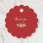 牡丹フローラダブル中国のハピ結婚ネス赤 フェイバータグ (裏面)