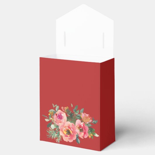 牡丹フローラダブル中国のハピ結婚ネス赤 フェイバーボックス (オープン)