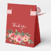 牡丹フローラダブル中国のハピ結婚ネス赤 フェイバーボックス (裏面サイド)