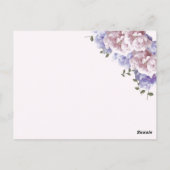 牡丹フローラテーブル座席番号カード ポストカード (裏面)