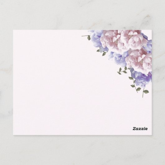 牡丹フローラテーブル座席番号カード ポストカード (裏面)