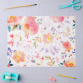 牡丹フローラピンクパターンアンティークウェディングティッシュ 薄葉紙 (クラフト)