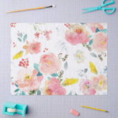 牡丹フローラピンクパターンアンティーク結婚式 薄葉紙 (クラフト)