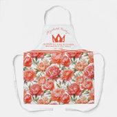 牡丹フローラピンク | 台所の女王 エプロン (正面)