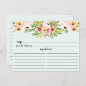 牡丹フローラブライダルシャワーレシピカード ポストカード (正面/裏面)