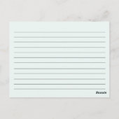 牡丹フローラブライダルシャワーレシピカード ポストカード (裏面)