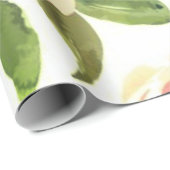 牡丹フローラブルガンディパターンアンティーク結婚式 ラッピングペーパー (ロールコーナー)