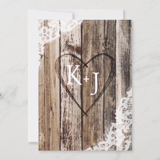 牡丹フローラブーケウッドレース結婚ズ 招待状 (裏面)