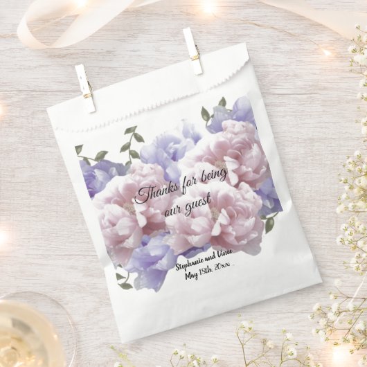 牡丹フローラブーケサンキューオファーストバッグ フェイバーバッグ (クリップ留めされた状態)