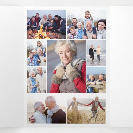 牡丹フローラ写真記念カード 三つ折り案内状 (内部中)