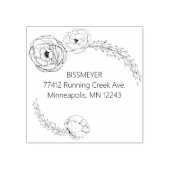 牡丹フローラ差出人住所 ラバースタンプ (インプリント)