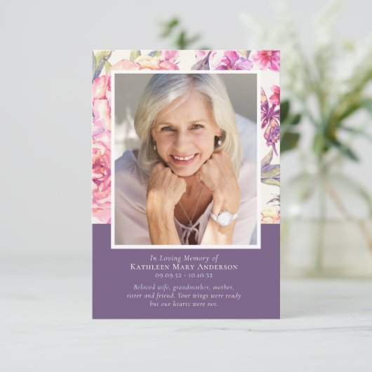 牡丹フローラ悔やみや弔慰葬儀 サンキューカード (スタンド正面)