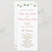 牡丹フローラ注文サービス/結婚式 プログラムカード プログラム (正面/裏面)