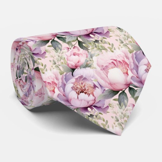 牡丹フローラ牡丹花 ネクタイ (ロール)