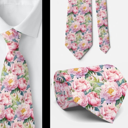 牡丹フローラ牡丹花 ネクタイ