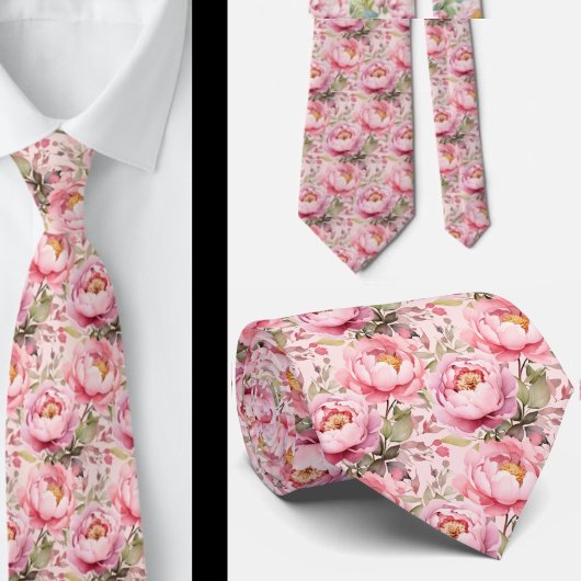 牡丹フローラ牡丹花 ネクタイ