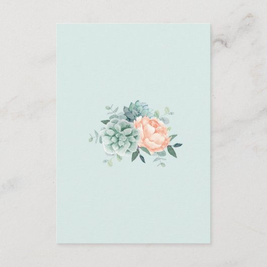 牡丹フローラ結婚エンクロージャカード エンクロージャーカード (裏面)