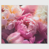 牡丹フローラ絵背景 ラッピングペーパー (フラット)