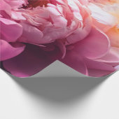 牡丹フローラ絵背景 ラッピングペーパー (角)