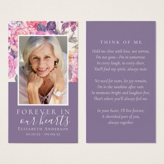 牡丹フローラ記念祈りの言葉カード (正面&裏面)