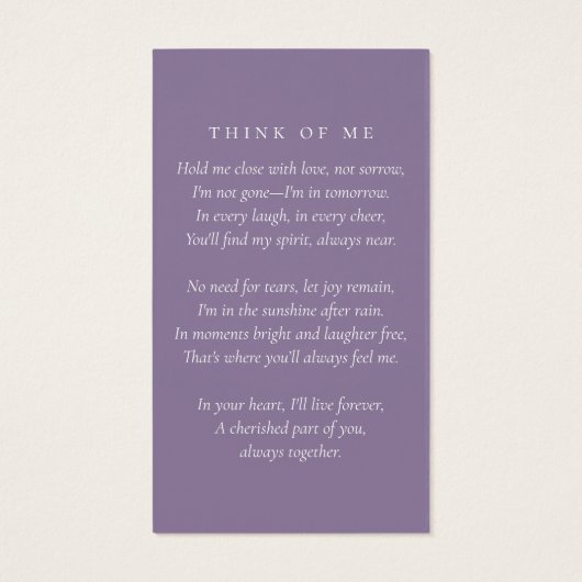 牡丹フローラ記念祈りの言葉カード (裏面)