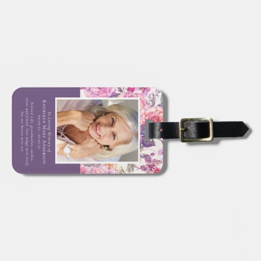 牡丹フローラ記念祈りの言葉 ラゲッジタグ (正面横)