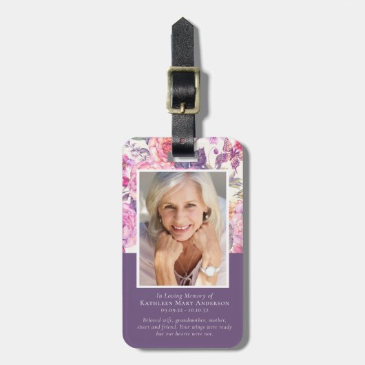 牡丹フローラ記念祈りの言葉 ラゲッジタグ (正面縦)