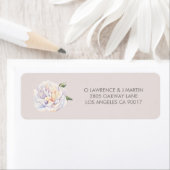 牡丹フローラ開花マウヴ ラベル (インサイチュ)