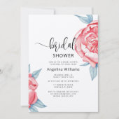 牡丹ブライダルシャワー招待 招待状 (正面)