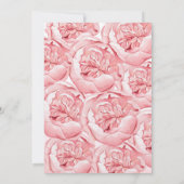 牡丹ブライダルシャワー招待 招待状 (裏面)