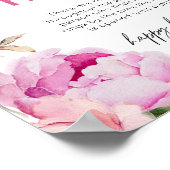 牡丹ブライトピンクリング狩りブライダルシャワーゲーム ポスター (角)