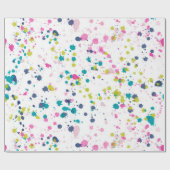 牡丹ブランチ（ばちゃばちゃ）跳ねるラッピング紙 ラッピングペーパー (フラット)