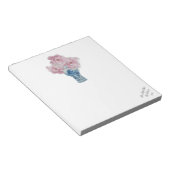 牡丹ブルーとホワイトジンジャー瓶メモ帳 ノートパッド (アングル)