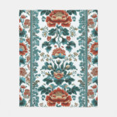 牡丹ブロケード フリースブランケット (正面)