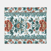 牡丹ブロケード フリースブランケット (正面(横))