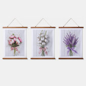 牡丹ブーケウォールタペストリー 吊り下げ型タペストリー (トリプル)