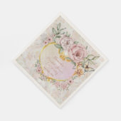 牡丹ブーケブライダルシャワー紙ナプキン スタンダードランチョンナプキン (角)