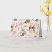 牡丹マウブ及び赤面フローラ文房具カード カード (黄色い花)