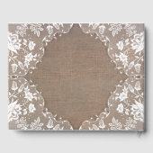 牡丹メイソンジャール素朴バーラップレース結婚ズ ゲストブック (裏面)