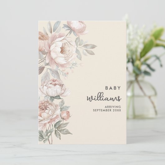 牡丹モダンバラフローラ妊娠発表 案内状 (スタンド正面)