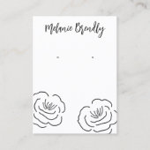 牡丹モダンフローラジュエリーイヤリングディスプレイ 名刺 (正面)