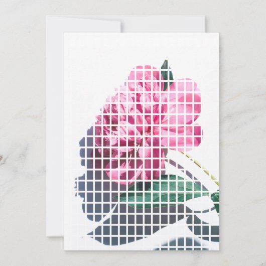 牡丹モダン花リハーサルディナー招待状 招待状 (裏面)