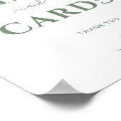 牡丹ユーカリ結婚式のギフト&カードサイン ポスター (角)