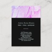 *~*牡丹ヨガマッサージ霊気ロータスヒーラーパステル 名刺 (裏面)