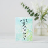 *~*牡丹ヨガ霊気マッサージロータスヒーラーパステル 名刺 (スタンド正面)