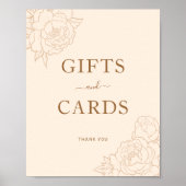 牡丹ラインアートギフト&カードサイン ポスター (正面)