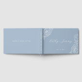 牡丹ラインアートダスティブルー結婚ズ ゲストブック (全面)